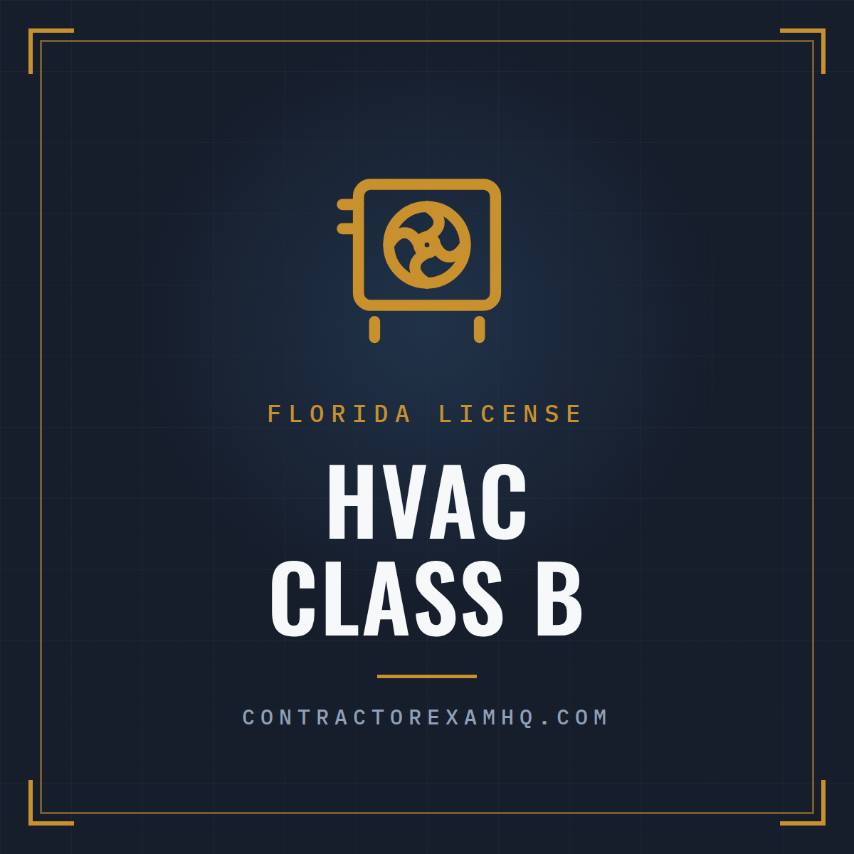 Florida HVAC Class B license collection, tabbed reference book sets, courses, and services from ContractorExamHQ