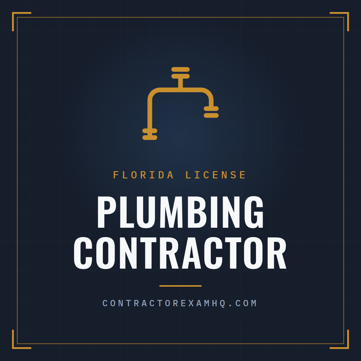 Florida Plumbing Contractor license collection, tabbed reference book sets, courses, and services from ContractorExamHQ