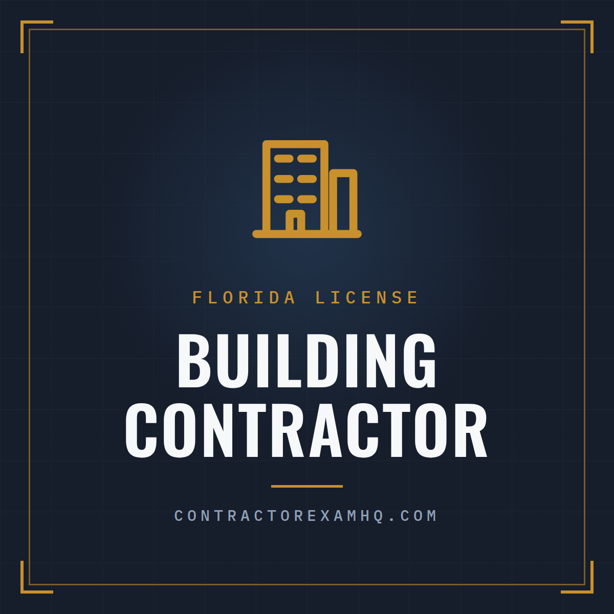 Florida Building Contractor license collection, tabbed reference book sets, courses, and services from ContractorExamHQ