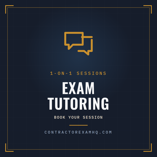 1-on-1 contractor exam tutoring sessions from ContractorExamHQ