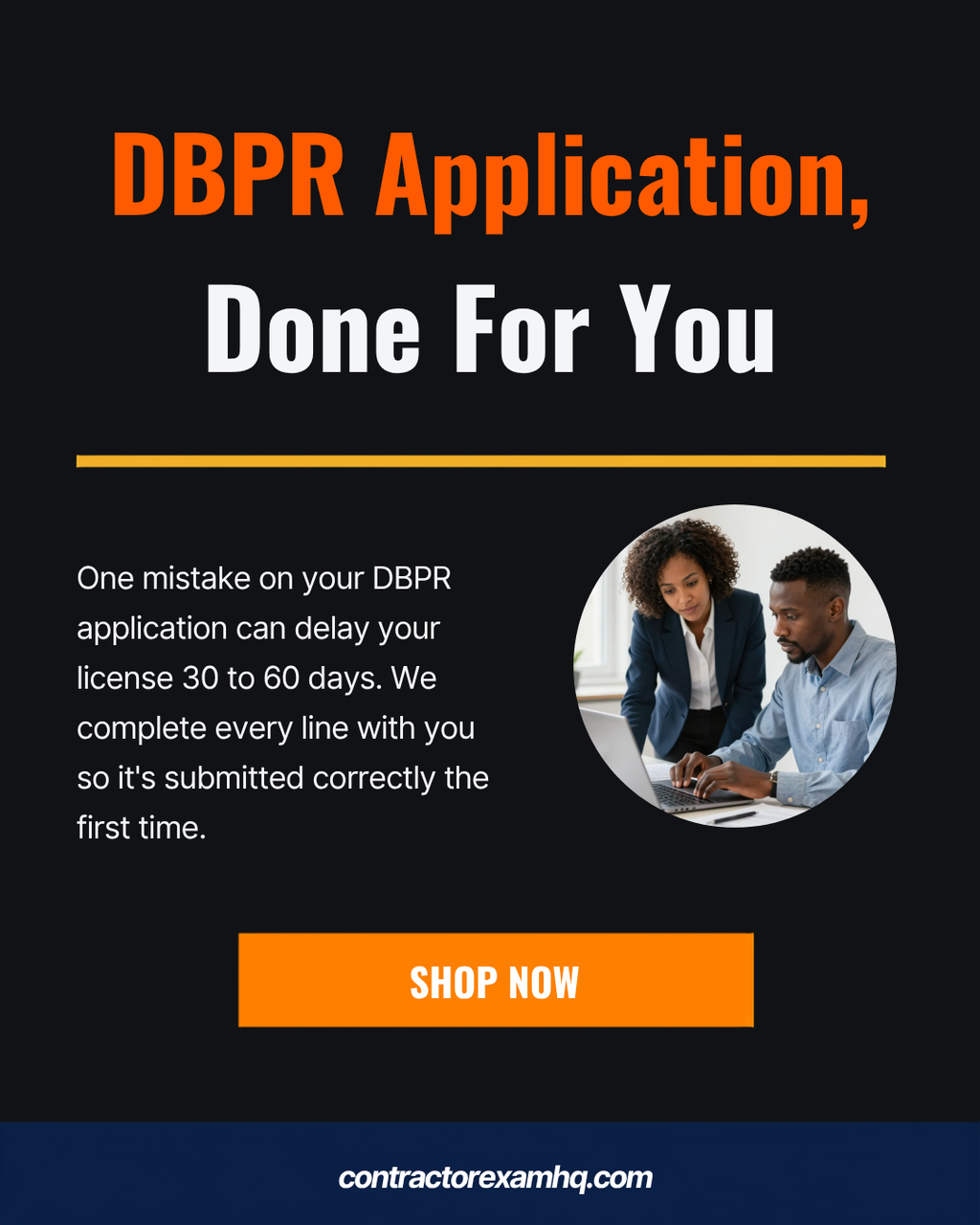 Florida contractor license upgrade application service, done with you