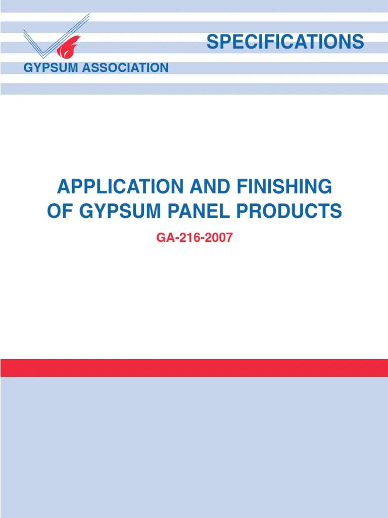 Application and Finishing of Gypsum Panel Products GA-216