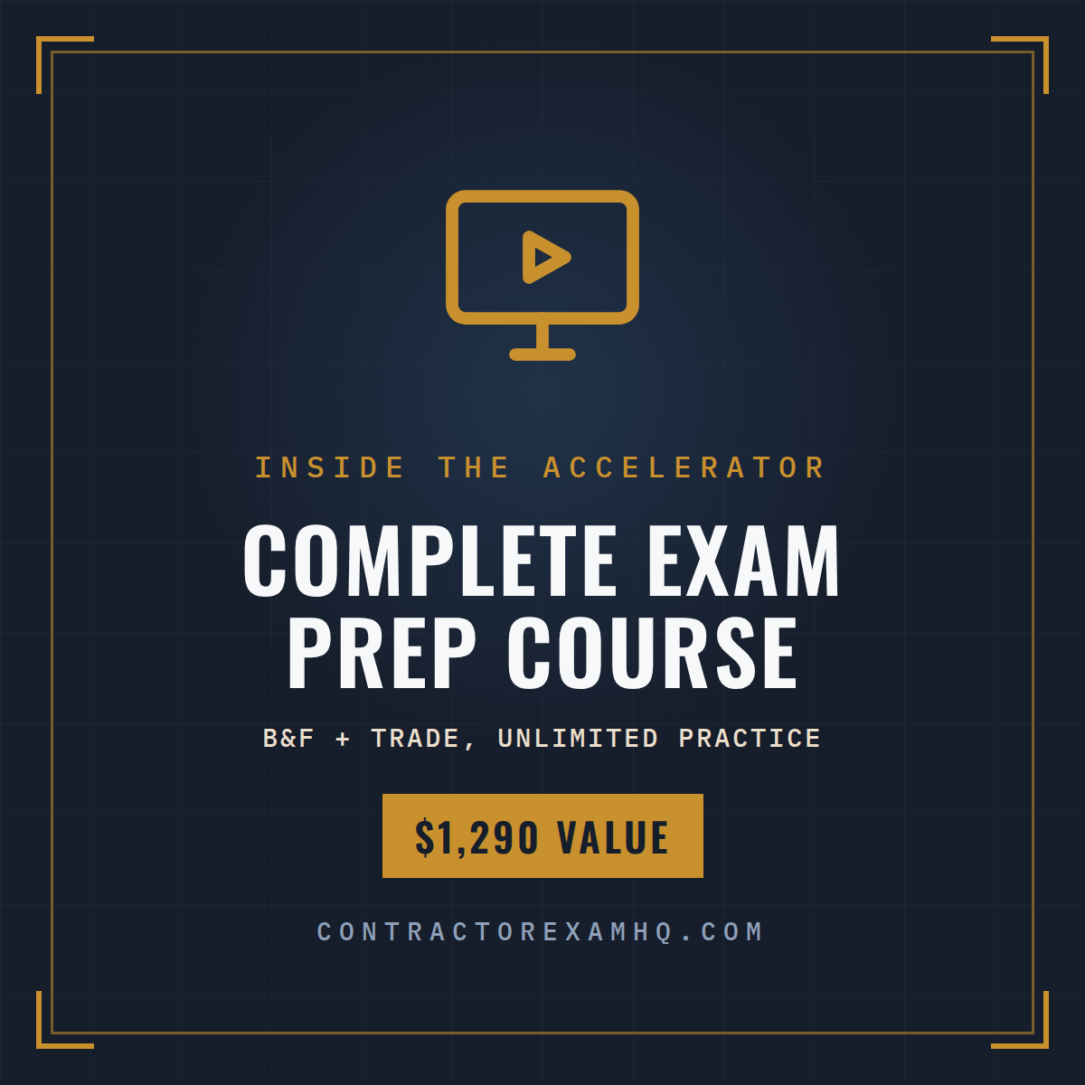Inside The License Accelerator, complete exam prep course, business and finance plus trade, 1290 dollar value