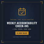 Inside The License Accelerator, weekly accountability check-ins, 1000 dollar value