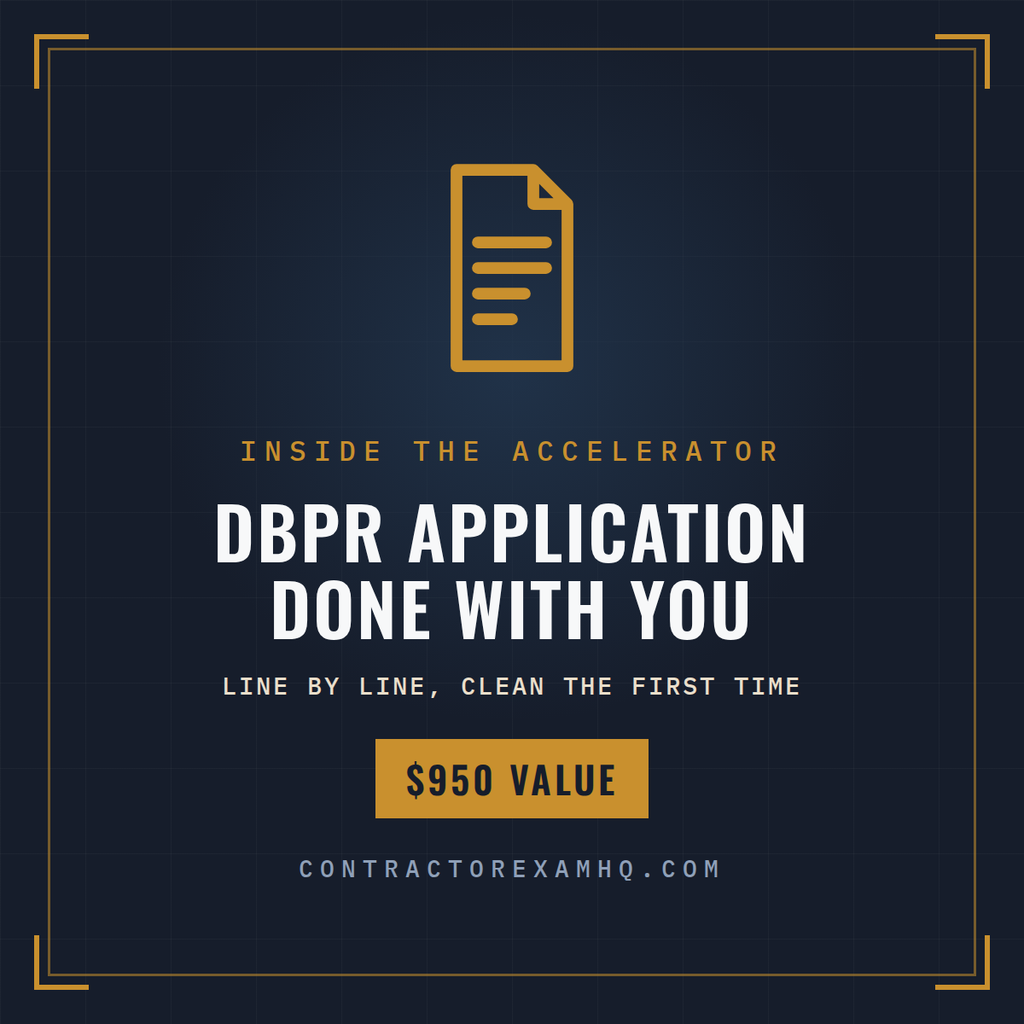 Inside The License Accelerator, DBPR application done with you, 950 dollar value