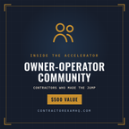 Inside The License Accelerator, owner-operator community, 500 dollar value