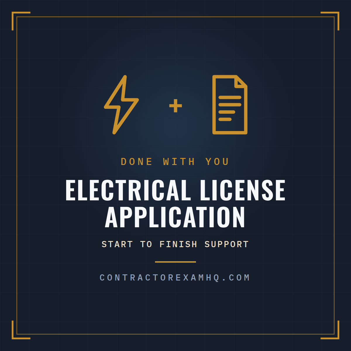 Florida electrical contractor license application service, done with you, from ContractorExamHQ
