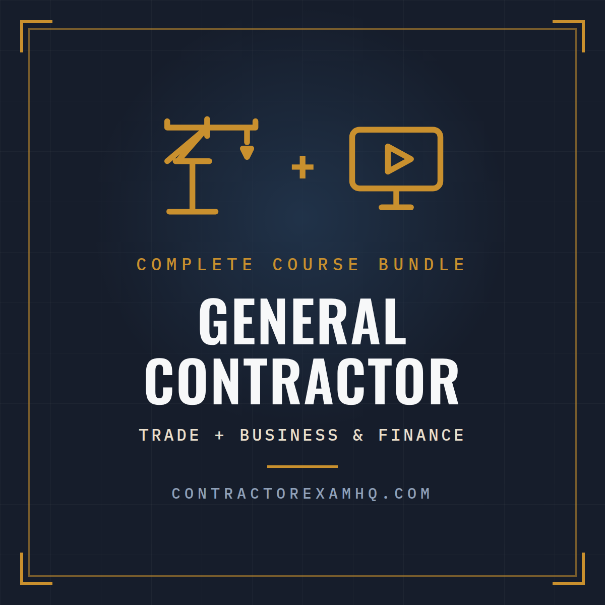 Florida General Contractor complete exam prep course bundle, trade plus business and finance, instant online access