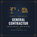 Florida General Contractor complete book set, tabbed and highlighted, current approved edition at time of order, ships in 48 hours