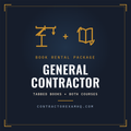 Florida General Contractor book rental package, tabbed and highlighted books plus both courses, refundable deposit, current approved edition at time of order, ships in 48 hours