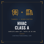 Florida HVAC Class A complete book set, tabbed and highlighted, current approved edition at time of order, ships in 48 hours