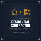 Florida Residential Contractor complete book set, tabbed and highlighted, current approved edition at time of order, ships in 48 hours