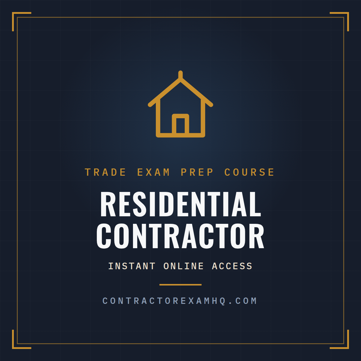 Florida Residential Contractor trade exam prep course with instant online access