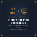 Florida Residential Pool Contractor complete exam prep course bundle, trade plus business and finance, instant online access